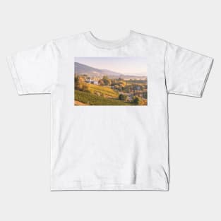 Autumn Sunset View of Vineyards - Naramata Bench Kids T-Shirt